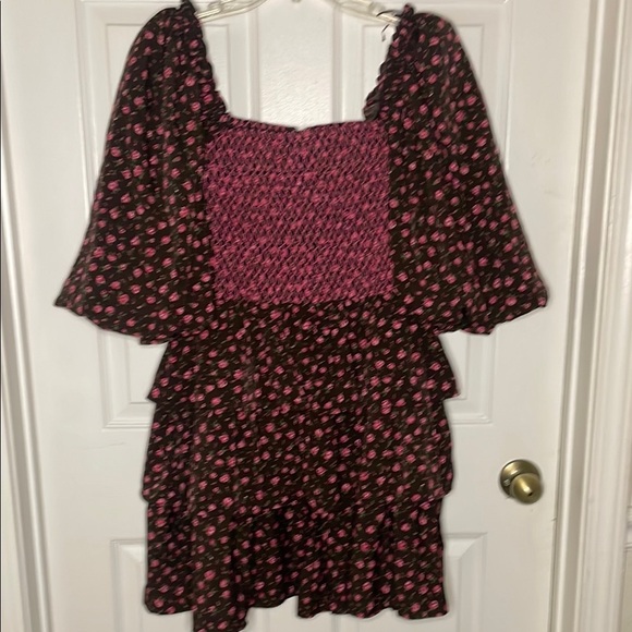 Vestique Pink and Brown Mini Dress - Picture 2 of 8